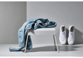 Scăunel din inox Zone A-Stool, gri deschis