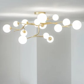 Lustră LED aplicată Brilagi MISTEL 15xG9/3W/230V auriu/alb