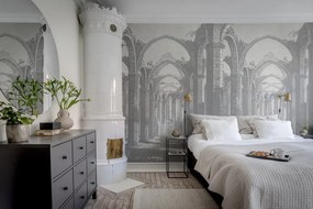 Fototapet, Gothic Arches, Grey, Rebel Walls