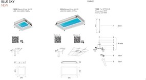 Panou incastrabil LED efect vizual luminator cer albastru BLUE SKY 60x30cm