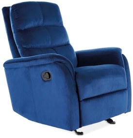 Fotoliu recliner tapitat Jowisz Velvet albastru - H102