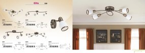 Lustra, Plafoniera cu 3 spoturi design modern, finisaj bronz, Elite 5972 RX