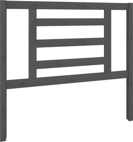 vidaXL Tăblie de pat, gri, 106x4x100 cm, lemn masiv de pin