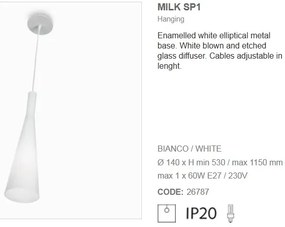 Lustra, pendul modern MILK SP1 026787