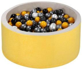 Piscină mare pentru copii NELLYS 90x40cm + 200 baloane - galben