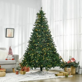 HOMCOM albero di natale 210 albero di natale a led albero di natale con luci led albero di natale 210 cm folto Verde Φ132 × 210cm