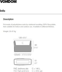 Ghiveci / Jardiniera plante design decorativ modern Faz CUBO PLANTER III