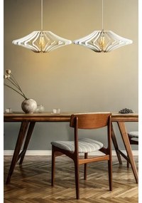 SET 2x lustră pe cablu 1xE27/60W/230V alb d. 47 cm