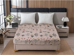 Cearsaf din microfibra HERBAR bej 180x200 cm