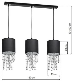 Lustră pe cablu ALMERIA 3xE27/60W/230V