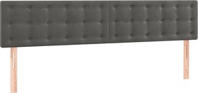 vidaXL Tăblii de pat, gri închis, 160x5x78/88 cm, catifea