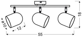 Lampă spot AZURO 3xE27/40W/230V