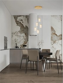 Lustra aurie cu 5 pendule LED PHOS