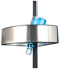 Raft telescopic pentru duș Wenko Prea Silver/Black, 27 x 20 cm