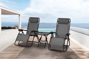 Delux 2x canapea extensibilă și masă set gri