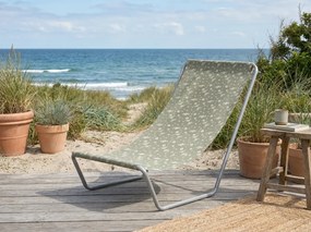 Sezlong de plaja pliabil SAND FLOWERS, verde