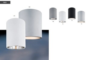 Spot aplicat tavan TYBER rotund 9cm gri