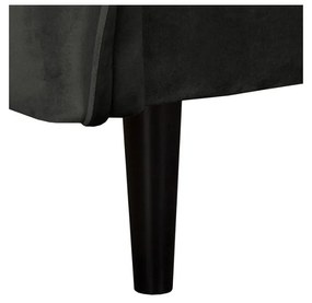 Canapea gri închis cu tapițerie din catifea 138 cm Juli – Ropez