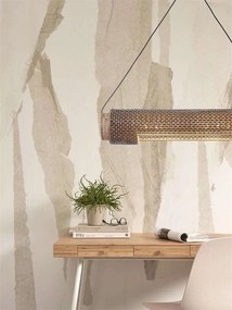 Lustra eco din bambus Bhutan cilinder 85cm, bl/nat