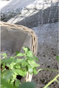 Set 3 jardiniere din rachita cu captuseala din plastic