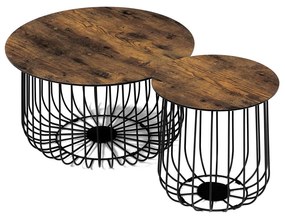 Set 2 măsuțe de cafea Adelantarla (old style wood). 1121139