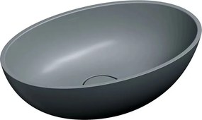 Lavoar pe blat Omnires Shell M+ finisaj gri cenusa mat 50 cm