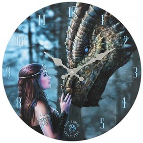 Ceas de perete din lemn A fost o data ca niciodata - Anne Stokes 34 cm