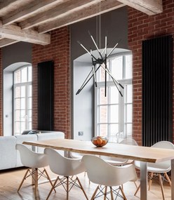 Lustra LED design modern cu brate reglabile si telecomanda RACCIO negru