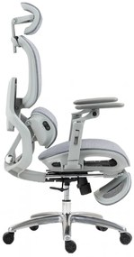 RESIGILAT- VIGOCHAIR ULTRA PRO VENT Scaun ergonomic, suport lombar cu masaj si incalzire, sezut cu ventilatie, sezut translatie, spatar reglare verticala, cotiere 6D, suport picioare, Full Mesh, Gri