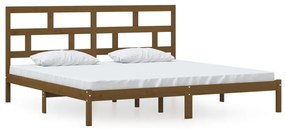 3101241 vidaXL Cadru de pat, maro miere, 200x200 cm, lemn masiv de pin