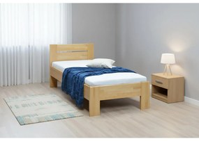 Pat AMBER din lemn masiv 90x200 cm, fag