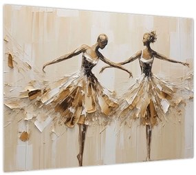 Tablou pe sticlă - Balerine (70x50 cm)