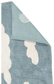 Covor pentru copii albastru lavabil/țesut manual din bumbac 120x160 cm Clouds Vintage Blue – Lorena Canals