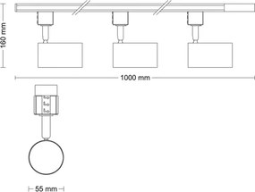 Philips - Lampă spot pentru șină EASYLINK, 3x GU10/7W/230V, 1 m, alb