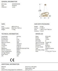 Lustra LED suspendata design modern Lorian III