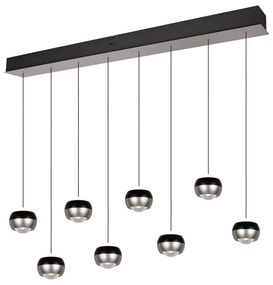 Lustră neagră-argintie LED Orbit – Trio Select