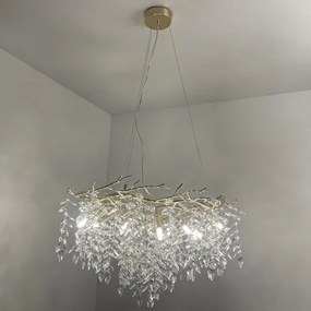 Lustră de cristal pe cablu 12xG9/40W/230V auriu