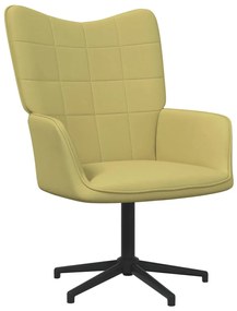 327979 vidaXL Scaun de relaxare cu taburet, verde, textil
