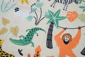 Fata de perna din microfibra JUNGLE FRIENDS 70x90 cm, colorat