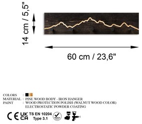 Cuier de perete Notopo (negru) . 1096136