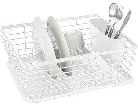 Scurgător de vase alb din metal 36x30 cm Drip – Wenko