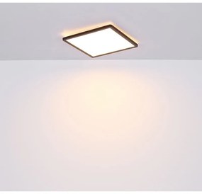 Plafoniera LED design slim Sapana negru 42x42cm