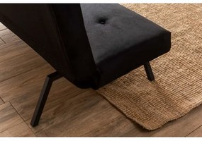 Canapea extensibilă BAKU, 2 locuri, neagră