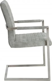 Set 2 scaune cu brate Loft stone gri/ argintiu