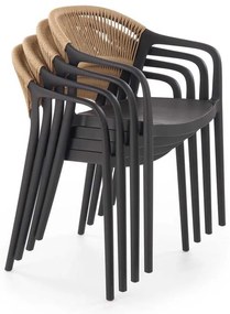 Scaun de bucătărie Auryn, maro / negru