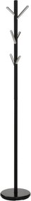 Cuier pom ALLEN, negru/crom, metal, 28x176 cm