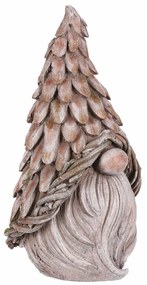 Decorațiune de grădină cap de pitic, gri, 24 x 21x 43 cm