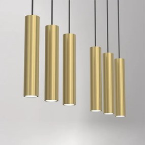 Lustră pe cablu RAITO 6xGU10/8W/230V alamă