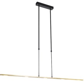 Lampă suspendată neagră cu auriu, inclusiv LED reglabil - Bold