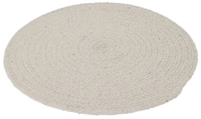 Placemat D 38 cm, bumbac, alb